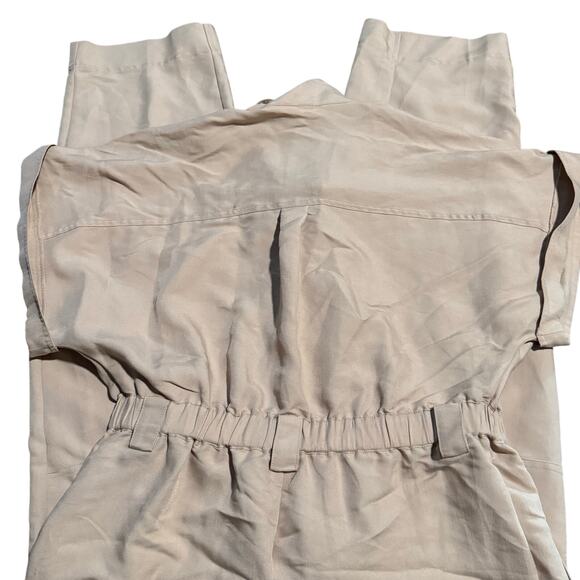 H&M Khaki Short Sleeve Utility Jumpsuit, Women's Size 12 (EU 44) - Picture 2 of 5